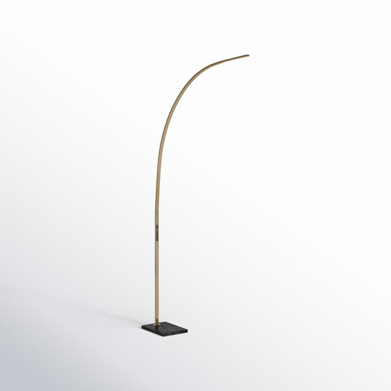Esmerelda 91'' LED Arched Floor Lamp, Antique Brass, Antique Brass/Frosted Diffuser
