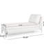 Chaise longue polyvalente en tissu de 66 po de profondeur x 29,5 po de largeur, 32,5 po de hauteur et 67,13 po de largeur