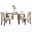 Ensemble de salle à manger 3 pièces avec table et 2 chaises rembourrées-126226648-126226650