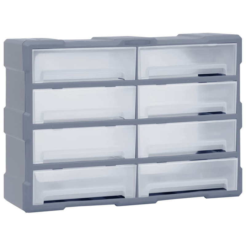 8 Drawer Storage Drawer, Grey