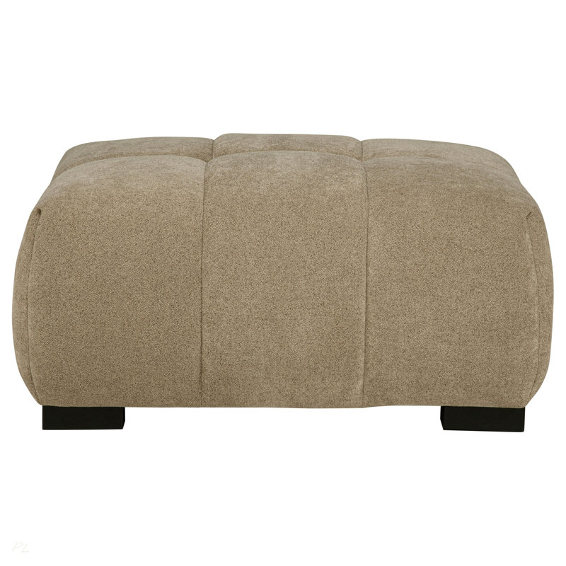 Repose-pieds rectangulaire rembourré Plather Camel, Chameau
