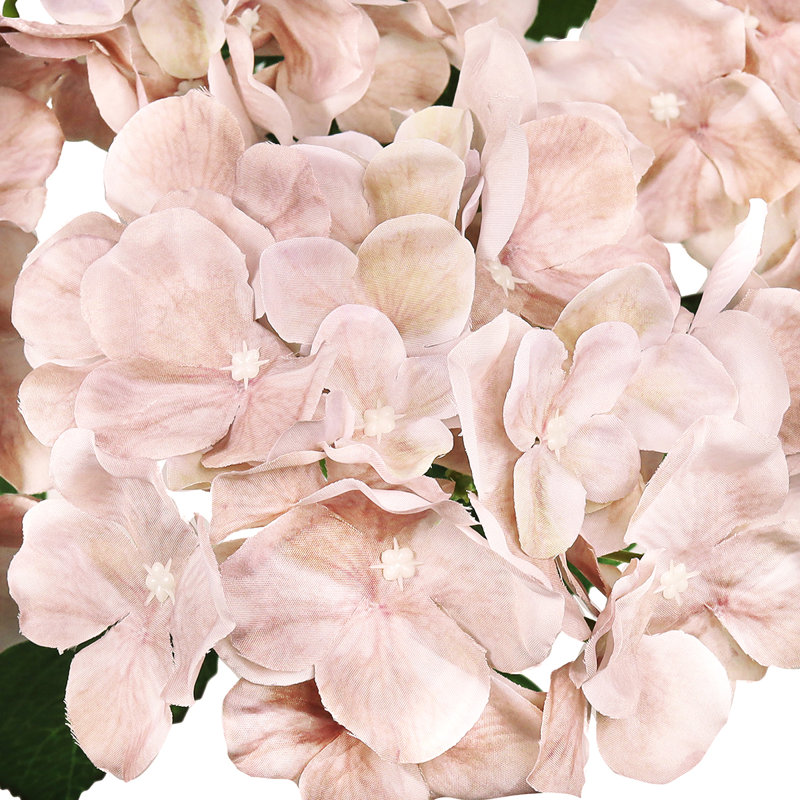 Artificial Hydrangea Flower Stem, Blush Beige