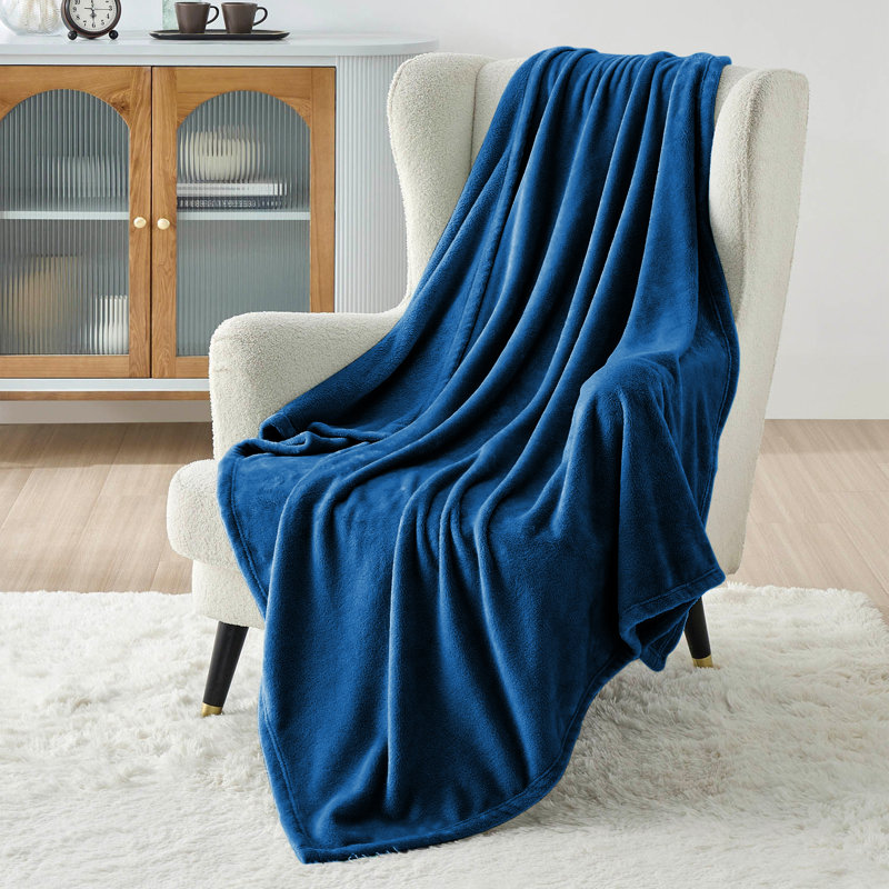 Luxury Mink Fleece Blanket - Ultra Soft, Warm & Lightweight Throw, Teal, 230cm W x 270cm L