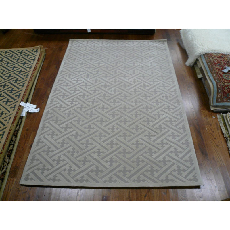 Tapis gris crocheté à la main Geistown
