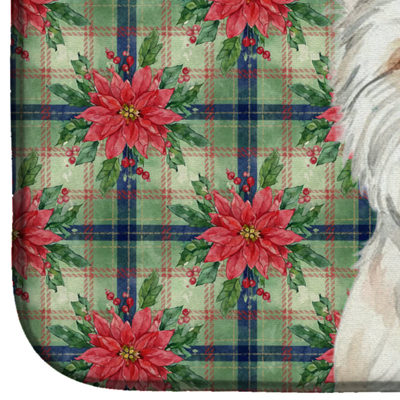 Tapis de vaisselle Westie Christmas PoinsettIas