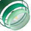 Contemporary Round Triple Tier Cotton Fabric Pendant Light Shade-31574028