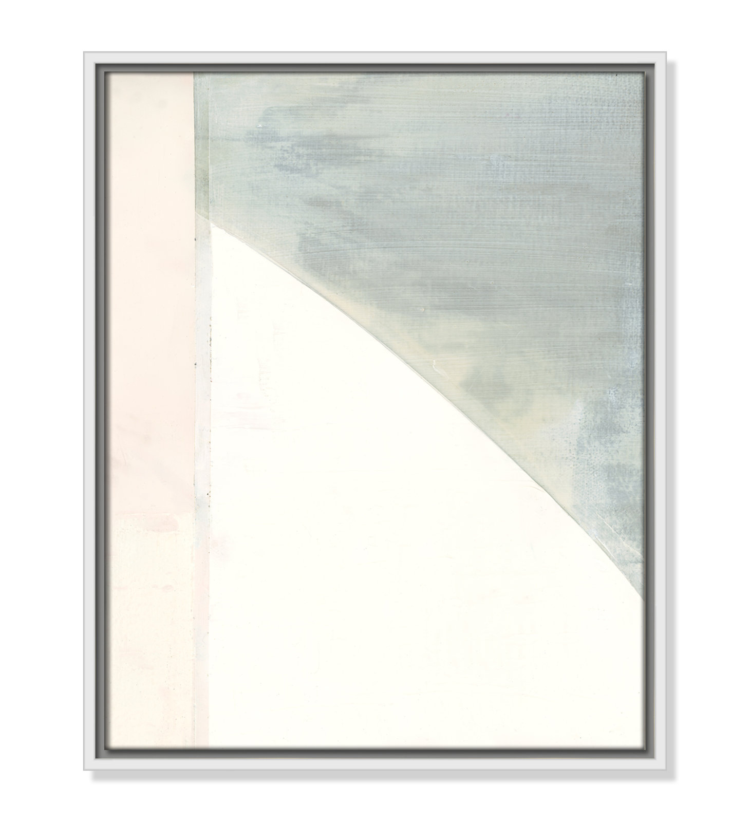 Alexandria "In Neutral I" Painting by Cartissi, White Framed Canvas, 21.5" H x 17.5" W x 2" D