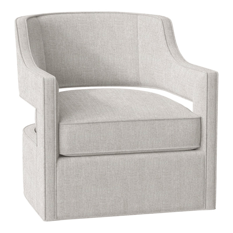 Fauteuil pivotant l 29,5 po Phoebe, Polyester lin 3156