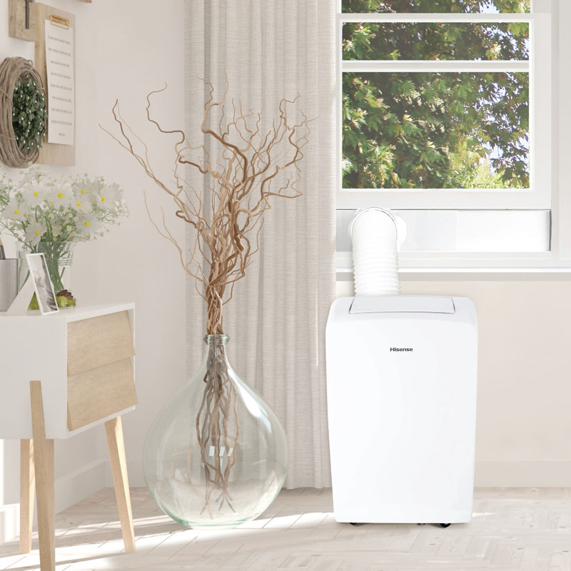 Hisense 8,000 BTU White Portable Air Conditioner with Wi-Fi and Remote