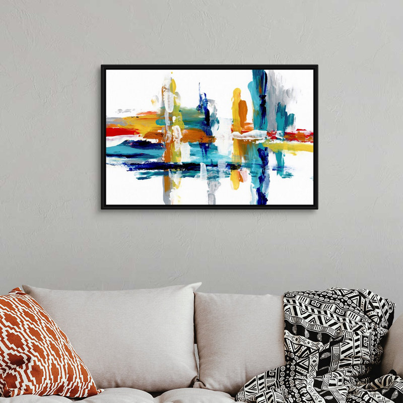 Captive Color III - reproduction d'art sur toile, H 25,7 po x l 37,7 po x P 1,75 po, Cadre flottant noir