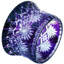 Améthyste mauve / vase en cristal transparent