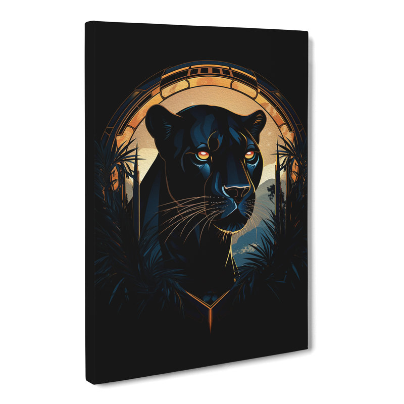 Panther Deco No.2 - No Frame Print, 50cm H x 35cm W x 3cm D