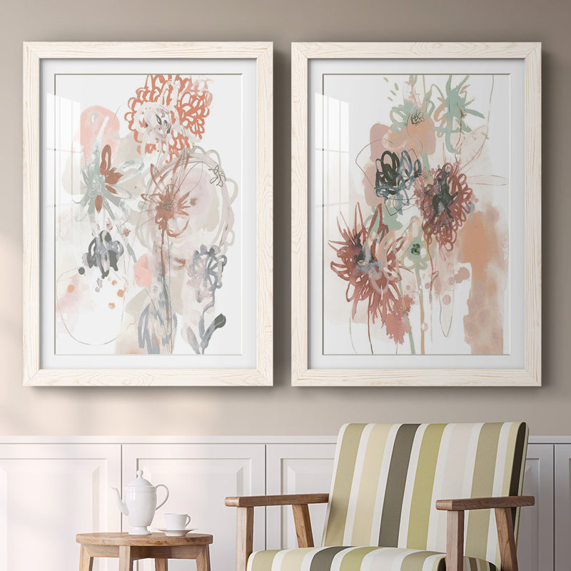 «Petal Drift III», reproduction encadrée de qualité supérieure - prête à être accrochée, H 27,5 po x l 75 po x P 1,5 po