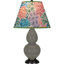 Small Double Gourd Accent Lamp - Sangria, Deep Patina Bronze - Lavender, Plum Shade-583633423-584545648