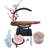 Backflow Incense Holder With LED Light, Chinese Style Ceramic Backflow Incense Burner Perfect For Relaxing Or Home Decor (Chinese Style B)