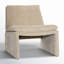Chaise d'appoint rembourrée Jakenzie, sable