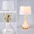 28'' Tall Coastal Shell Table Lamps, 2-in-1 Lighting- Top/ Night Light, 4-Way Control, Decorative Living Room Bedroom Decor, Beach Accent Lamp with White Linen Shade, Handcrafted