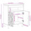 60cm Solid Wood Sideboard