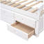 Lit plateforme simple en bois massif avec 6 tiroirs-2134635502