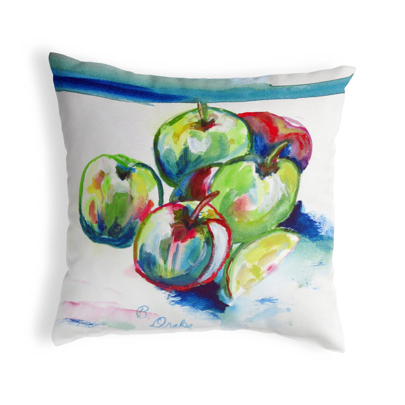  Green Apples Indoor/Outdoor Throw Pillow