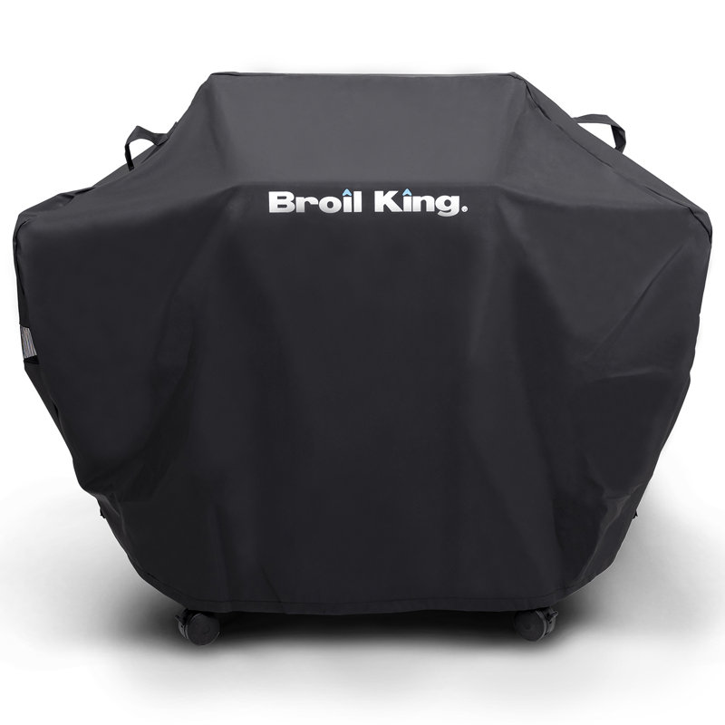 Black PVC and Polyester Cart-Style Grill Cover