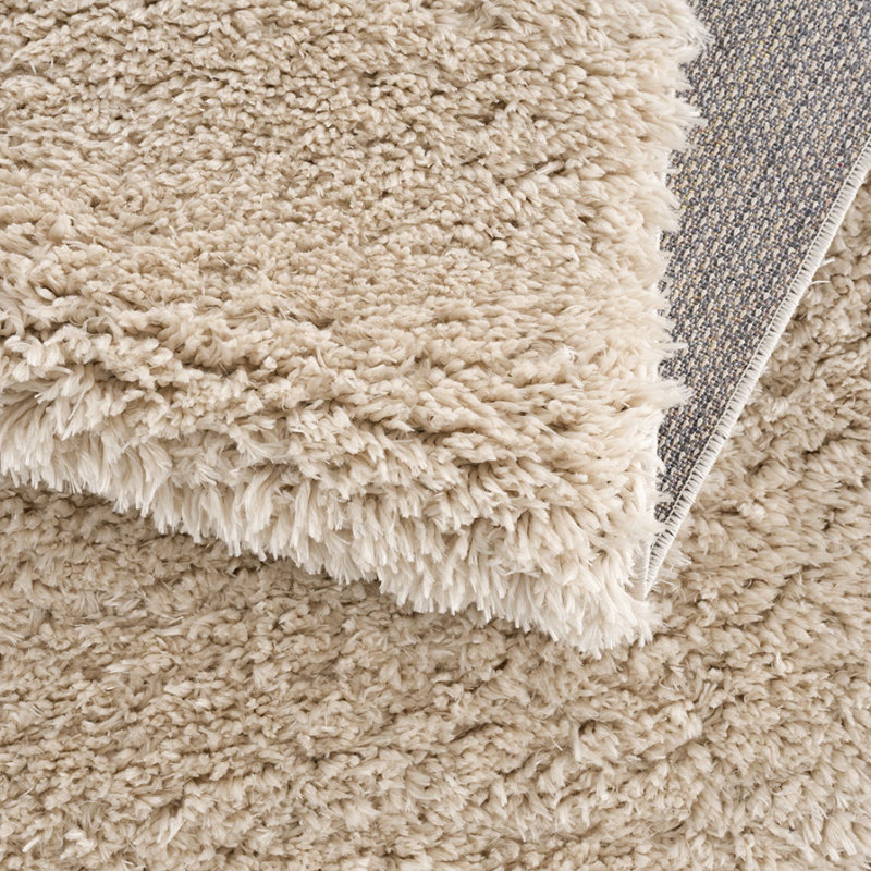 Soft Polyester Shag Area Rug, Rectangle 5'3" x 7'