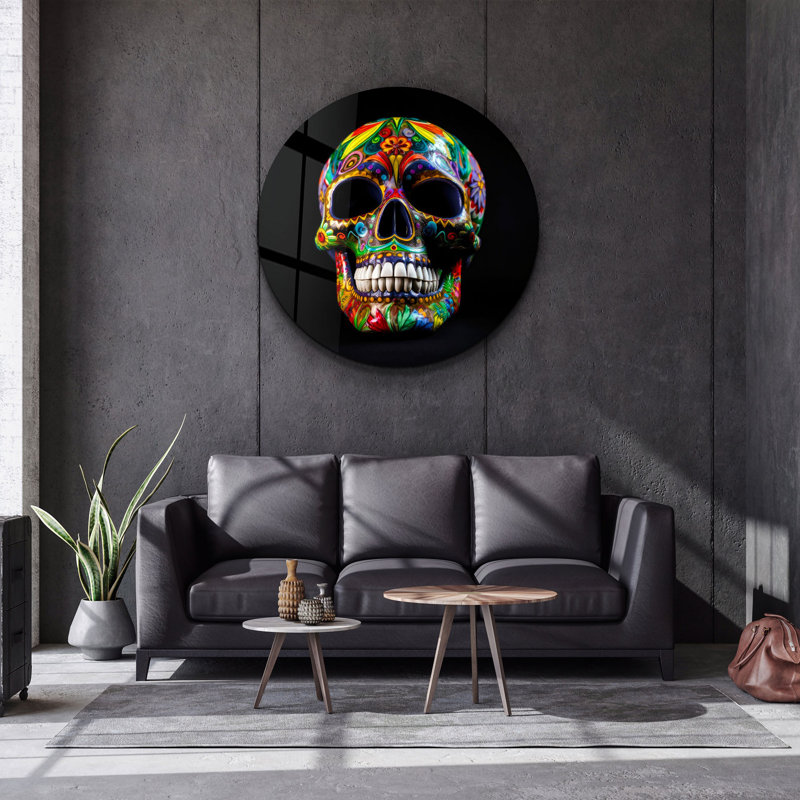 Superbe peinture murale en verre trempé 23,6 po x 23,6 po | 100% verre trempé d'une épaisseur de 0,16 pouce, imprimé UV pour des couleurs éclatantes | Parfait pour la décoration intérieure, le salon et les espaces de bureau, design durable et élégant