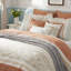 Édredon pour très grand lit - 9 pièces, coussins décoratifs corail, idée Shabby Chic