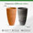 43729 Acerra Weather Protected Recycled Composite Vase Planter Pot, Rust