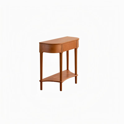 Modern Minimalist Cherry Wood Long Console Table