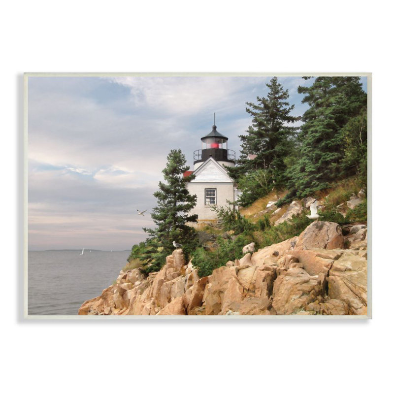 «Harbor Lighthouse Seaside», photographie, Plaque murale, H 10 po x l 15 po