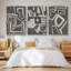 «Abstract Maze I», ensemble de 3 toiles encadrées-97760239-97760242