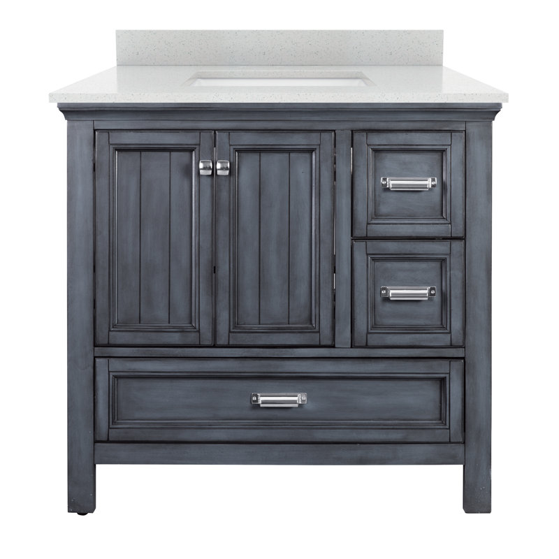 Sudbury 37 in. W x 22 in. D Single Basin Carrara Marble Vanity Top in Carrara White with White Vitreous China Basin Sudbury 37 in. W x 22 in. D Single Basin Carrara Marble Vanity Top in Carrara White with White Vitreous China Basin
