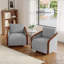 Upholstered Swivel Barrel Chair-1140228236