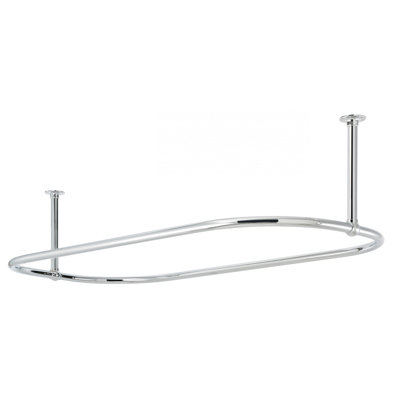 29.5" Oval Fixed Shower Curtain Enclosure