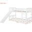 Twin Over Bunk Bed In White With & Slide - And Elegant Thrilling Sliding Adventure Secure Bedroom Excitement
