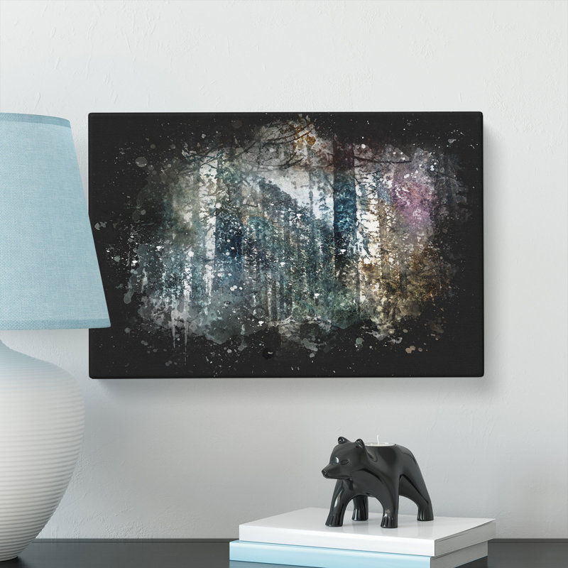 Colourful Forest - Wrapped Canvas Painting, 50cm H x 76cm W x 3cm D