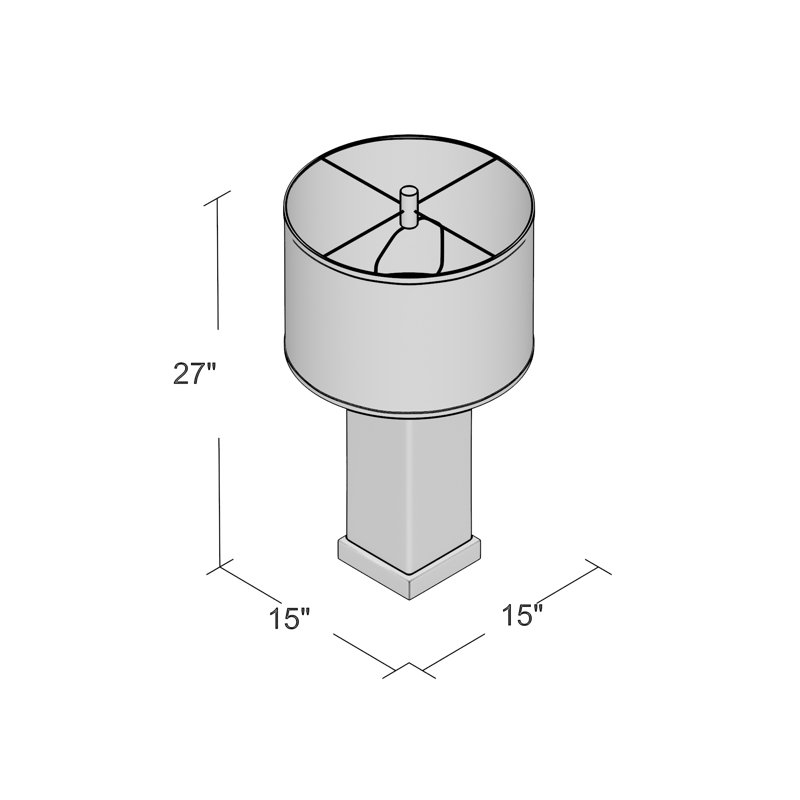 Lampe de table 27 po Olen, Bleu marine