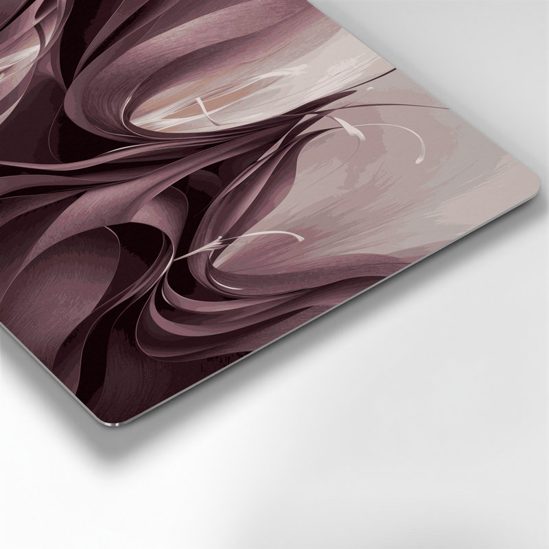 Abstract Landscape 64 Beige Metal Wall Art, 11" H x 14" W