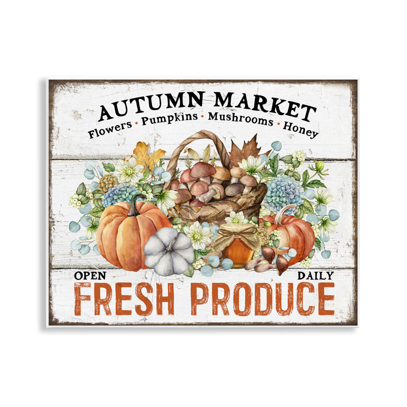 Art mural sur toile Fresh Fall Produce par Creatif Belle
