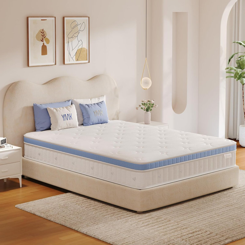 8"/10"/12" Medium Pocket Spring Hybrid Mattress with Memory Foam, CertiPUR-US Certified, Twin, 8"