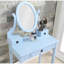 Ensemble coiffeuse et tabouret de maquillage Moniys-1720694608