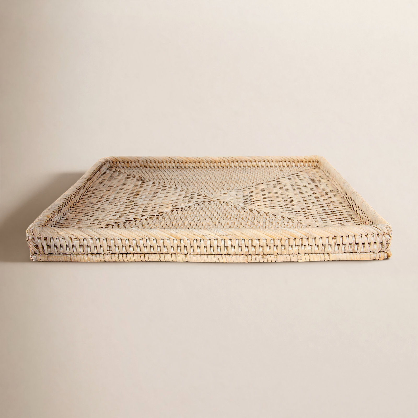 Landers Decorative Tray, White Wash