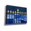 «Blue and White Menorah» par Linda Woods, art mural sur toile-2146307337