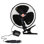Koolatron 12V Clip-On Oscillating Car Fan, 2 Speed Vehicle Fan