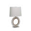 Janelle 26.5" Antique Brass/White/Clear Table Lamp