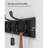 Wall-Mounted Coat Rack, Hook Rack, 4 Dual Metal Hooks, Black | For Coats, Bags, Keys, in the Entryway, Bedroom, Living Room