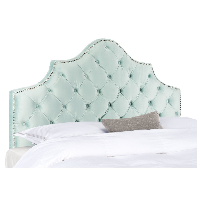 Danile Upholstered Headboard, Full, Seafoam