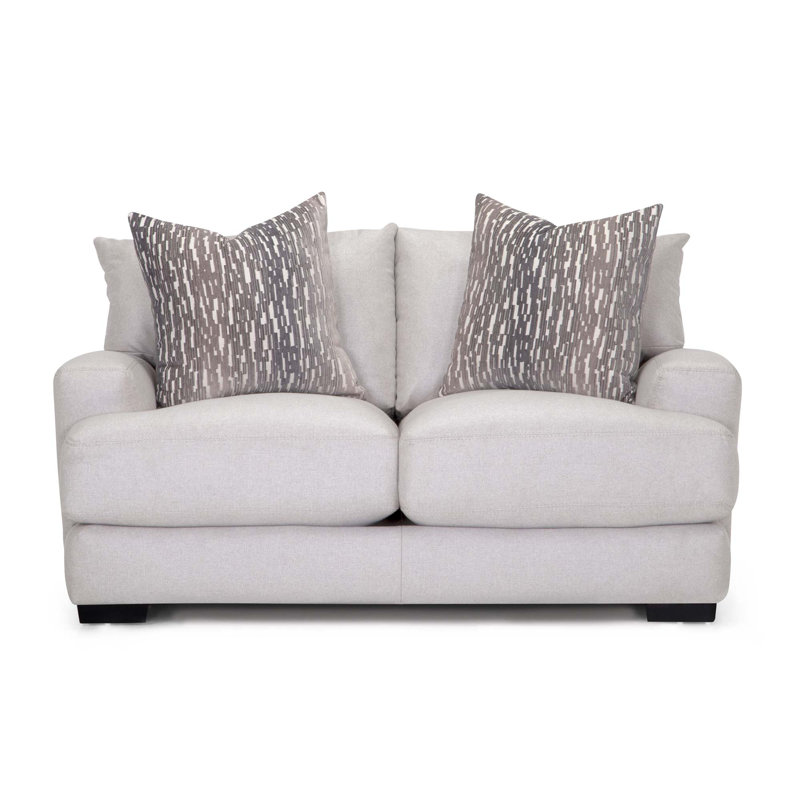 Avianne 67" Loveseat with Reversible Cushions, Linen 100% Polyester, Gray