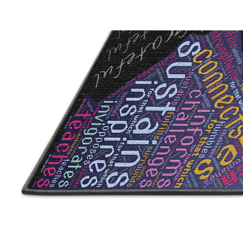 Tapis mauve en coton à genoux, Rectangle 2 pi x 4 pi